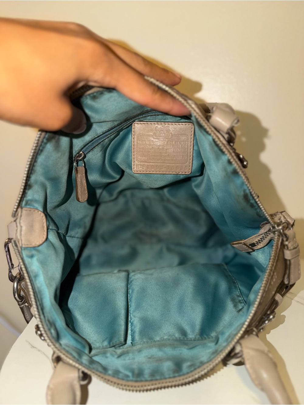 Coach Madison Dotted Op Art Sophia Satchel - Picture 8 of 11